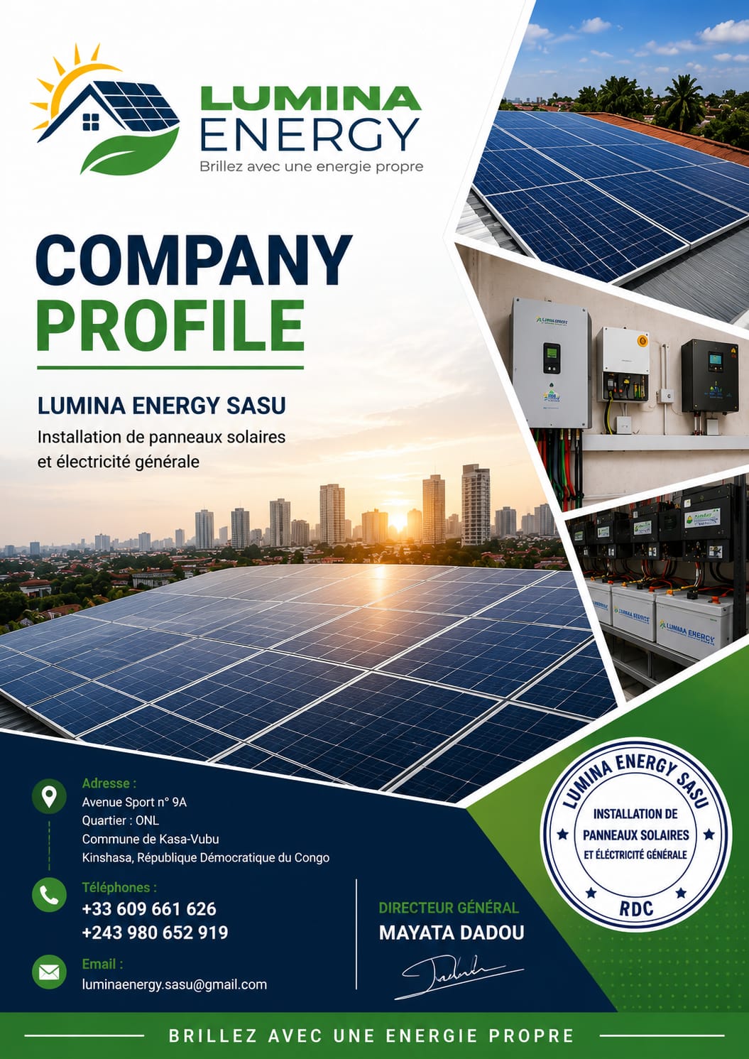 Installation de panneaux solaires Lumina Energy sur toiture